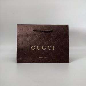 AUTHENTIC GUCCI Firenze 1921 Brown Paper Shopping Sm 9x6.5x4.25 Luxury Gift Bag